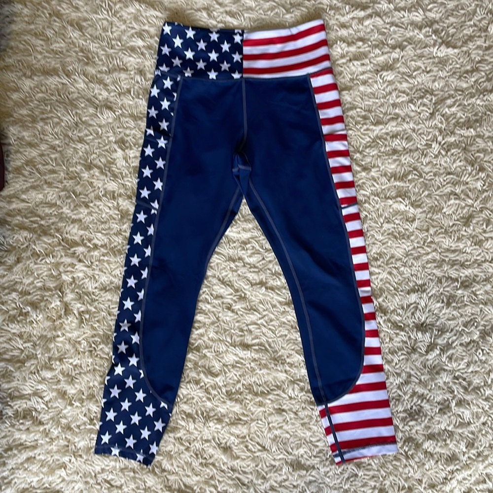 Curves N Combat Boots Red, White & Badass Leggings